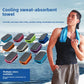 2-PCS purple Instant Cooling Towel with EVA Case 30x90cm Breathable Ice Silk Sports Towel Quick Dry for Gym Yoga and Outdoor Workouts