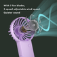 Purple 2 Pack Mini Portable Handheld Fan Foldable Desktop Personal Fan USB Rechargeable Pocket Fan with 3 Speeds for Travel Office and Outdoor