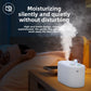 White Rechargeable Mini Astronaut Air Humidifier USB Desktop Cool Mist Humidifier with 7-Color LED Night Light for Bedroom and Office
