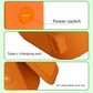 Orange Portable Handheld Fan 350 Degree Rotation Foldable Neck Hanging Waist Fan with Magnetic Base LED Display 5 Speed Personal Fan