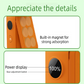 Light green Portable Handheld Fan 350 Degree Rotation Foldable Neck Hanging Waist Fan with Magnetic Base LED Display 5 Speed Personal Fan