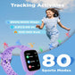 Purple Kids Smart Watch Fitness Tracker with Pedometer Heart Rate Monitor and 14 Sport Modes IP68 Waterproof Watch for Boys and Girls