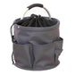 Grey Multi-Function Collapsible Storage Basket with Drawstring Closure Portable Cleaning Caddy and Picnic Organiser Bag with Multiple Pockets