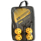 Yellow Pickleball Paddles Set of 2 Lightweight Wood Rackets with 4 Pickleballs and Carry Bag Outdoor Sports Equipment for Beginners