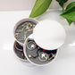 2 Pack White Nordic Style Rotating Jewellery Storage Box 4-Layer Dustproof Organiser Case with Felt Lining for Accessories and Trinkets