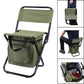 Blue 3-in-1 Portable Folding Camping Chair with Built-in 10L Cooler Bag Lightweight Backpack Stool for Fishing Beach and Outdoor Picnics