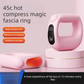 Blue Portable Fascia Massage Ring Vibration Massager with Heat and LED Display for Muscle Relaxation and Body Shaping