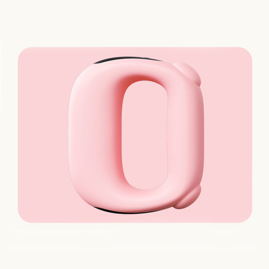 Pink Portable Fascia Massage Ring Vibration Massager with Heat and LED Display for Muscle Relaxation and Body Shaping