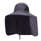 Dark grey UPF 50+ Sun Protection Fishing Hat Wide Brim Neck Flap Quick Dry Bucket Hat for Outdoor Hiking and Gardening