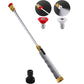 Grey High Pressure Washer Gun with 2 Spray Nozzles 19inch Long Wand Metal Garden Hose Sprayer for Car Wash Window Cleaning and Watering