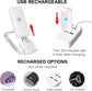 2-PCS White Mini USB Rechargeable LED Book Light Eye Protection Reading Lamp with Adjustable Clip and Brightness for Kids Students Travel