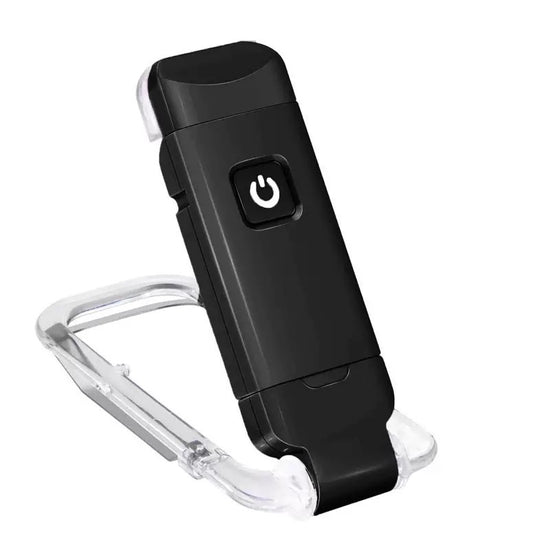 2-PCS Black Mini USB Rechargeable LED Book Light Eye Protection Reading Lamp with Adjustable Clip and Brightness for Kids Students Travel