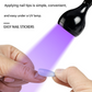 Black 3W UV LED Gel Nail Curing Lamp Clip On Flexible Gooseneck Light 4 Brightness Levels for Gel Polish and Resin Curing