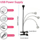 White 3W UV LED Gel Nail Curing Lamp Clip On Flexible Gooseneck Light 4 Brightness Levels for Gel Polish and Resin Curing