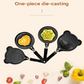 5-PCS Mini Non-Stick Egg Frying Pan Cartoon Shaped Omelette Cooker Mould for Breakfast Pancakes and Creative Cooking(Heart + plum blossom + five-pointed star + bear + tiger)