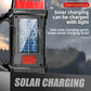 Gold Solar Powered LED Camping Lantern and Flashlight Rechargeable Portable Searchlight with Side Light and USB Power Bank for Outdoor Emergency