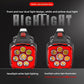 Red Solar Powered LED Camping Lantern and Flashlight Rechargeable Portable Searchlight with Side Light and USB Power Bank for Outdoor Emergency