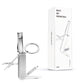 2-PCS Original steel colour 5-in-1 Foldable Stainless Steel Nail Clipper Multitool Keychain with Knife Scissors and File Portable Pocket Manicure Set