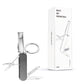 2-PCS Black 5-in-1 Foldable Stainless Steel Nail Clipper Multitool Keychain with Knife Scissors and File Portable Pocket Manicure Set