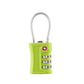 Green TSA Approved Cable Combination Padlock 3-Digit Security Lock for Travel Luggage Suitcase Gym Lockers Durable Steel Wire Australian Travel Essential