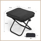 Black Ultra-Compact Portable Folding Stool 120kg Capacity Lightweight Camping Chair for Fishing Hiking and Australian Outdoor Events