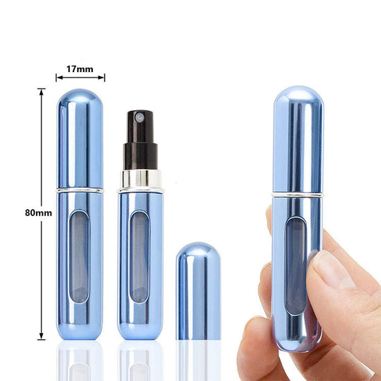 5-Pcs Black 5ml Refillable Perfume Atomizer Portable Bottom Fill Travel Spray Bottle for Fragrance and Aftershave Australian Travel Essential