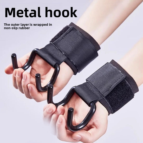 3-Pairs Black Heavy Duty Weightlifting Power Hooks for Deadlifts and Pull-ups Non-Slip Metal Hooks with Adjustable Padded Wrist Straps for Australian Gym Enthusiasts