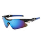 2-PCS Bright black frame with blue mercury Men&