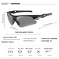 2-PCS Bright black frame with white mercury Men&