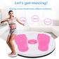 Rose red Magnetic Waist Twisting Disc with Resistance Bands Portable Fitness Board for Home Office Core Training 27.5cm Large Diameter