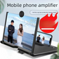 Black Portable 10-Inch Mobile Phone Screen Magnifier with Foldable Stand - 3D HD Video Amplifier for Movies & Reading - Pull-Out Design Compatible with All Smartphones - Ideal for Home, Travel & Camping