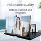 White Portable 10-Inch Mobile Phone Screen Magnifier with Foldable Stand - 3D HD Video Amplifier for Movies & Reading - Pull-Out Design Compatible with All Smartphones - Ideal for Home, Travel & Camping