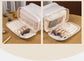 White Large Capacity PU Leather Makeup Bag Dual Zipper Cosmetic Case Waterproof Travel Toiletry Organiser with Brush Compartment