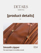 White Large Capacity PU Leather Makeup Bag Dual Zipper Cosmetic Case Waterproof Travel Toiletry Organiser with Brush Compartment
