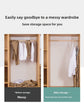 2-SET Space-Saving 6-in-1 Foldable Hanger Set Multi-Functional Closet Organizer Clothes Drying Rack with Pant Clips (Black & Black Clip Upgrade Edition) Ideal for Homes and Dorm Rooms