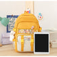 5 Piece Aesthetic School Backpack Set Pink Oxford Fabric Fits 14 Inch Laptop