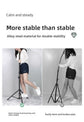 1.7m Black Tripod Stand with Phone Holder Adjustable Floor Stand for Live Streaming Vlogging Overhead Video Recording Makeup Kit with Carry Bag