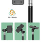 1.7m Black Tripod Stand with Phone Holder Adjustable Floor Stand for Live Streaming Vlogging Overhead Video Recording Makeup Kit with Carry Bag