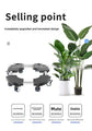 Black Round Adjustable Plant Pot Caddy Stand with Wheels Heavy Duty Rolling Gas Cylinder Tray Dolly for Indoor Outdoor Patio