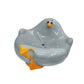 Grey Ceramic Seagull Soap Dish with Drainage Cute Cartoon Animal Soap Bar Holder for Bathroom Kitchen Sink Novelty Home Decor
