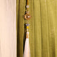 Vintage Silver Hollow Bell Pendant Mirror Ornament Openable Aromatherapy Locket with Tassel Bag Charm