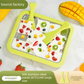 Green DIY Rolled Ice Cream Maker Pan Instant Frozen Yoghurt & Sorbet Tray 304 Stainless Steel No Electricity Required with Spatulas