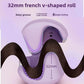 32mm French Style Hair Waver Curler Mermaid Waves Iron V-Shape Barrel Negative Ion Fast Heating Styling Tool Pink AU Plug