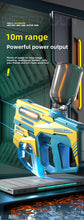 2-in-1 Electric Water Gun Automatic Squirt Blaster Set Detachable Mini Pistol High Capacity Summer Pool Toy Orange White