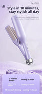 32mm French Style Deep V Hair Waver Mermaid Curls Iron Fast Heating Ceramic Styling Tool for Big Waves Pink AU Plug