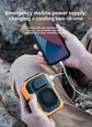 Portable Waist Clip Fan 6000mAh Rechargeable Personal Air Conditioner with Power Bank Function Heavy Duty Wearable Belt Fan for Tradies Camping and Outdoor Work Green