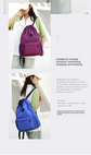 Large Drawstring Backpack Waterproof Gym Bag Lightweight Sports Sackpack with Zipper Pockets for Travel and Swimming Purple