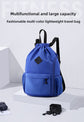 Large Drawstring Backpack Waterproof Gym Bag Lightweight Sports Sackpack with Zipper Pockets for Travel and Swimming Purple