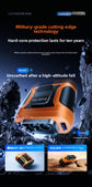 Waist Clip Fan 6000mAh Rechargeable Portable Personal Fan with Dual Outlet 13500RPM High Speed Airflow for Outdoor Work Orange