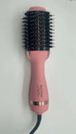 3-in-1 Hot Air Brush & Volumiser Hair Dryer Styler 1000W Ceramic Negative Ion Blowout Brush for Straightening and Curling Pink AU Plug